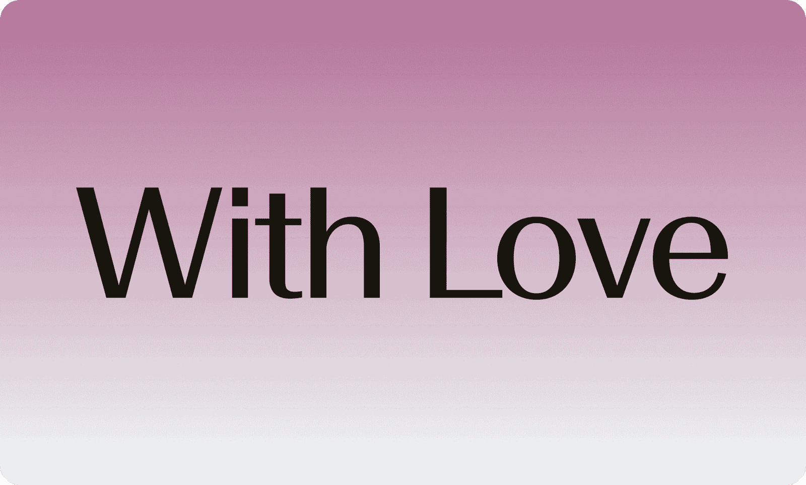 With Love gift card design