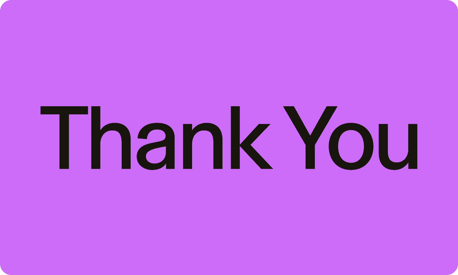 Thank You gift card design
