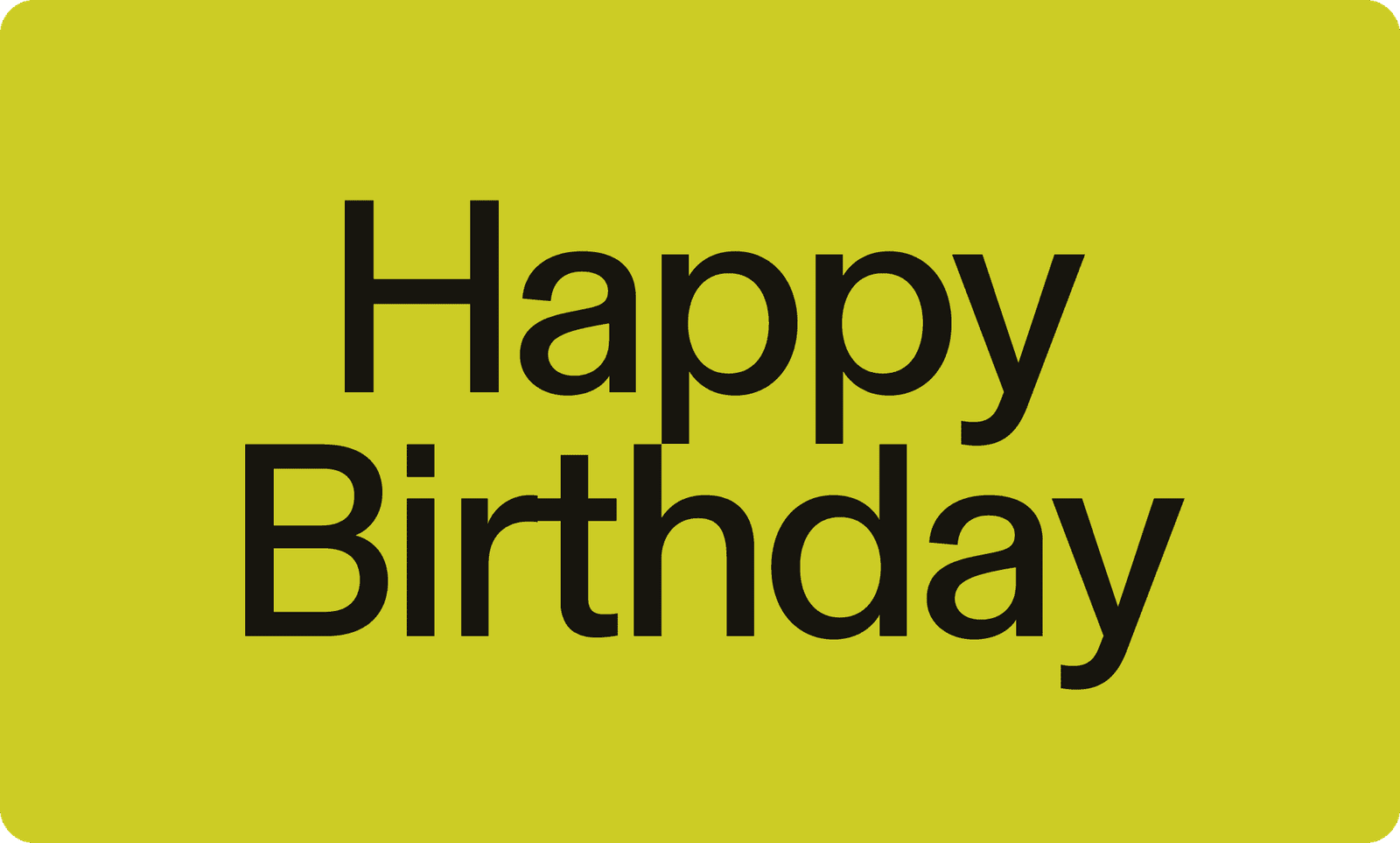 Happy Birthday gift card design